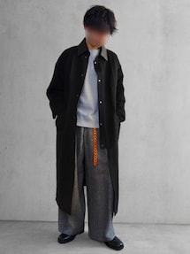 LIDNM（リドム）の「Cow Hide Collar Riding Coat（ステンカラーコート