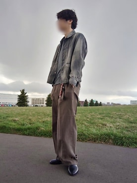 「LIDNM（リドム）のアイテム（ジャケット/アウター）」を使った、Siyouさん（メンズ・172cm）の春コーディネート