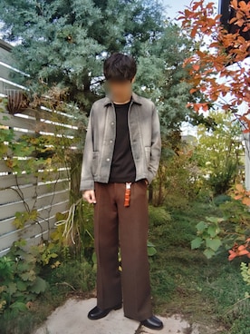 「アイテム（デニムジャケット）」を使った、Siyouさん（メンズ・172cm）の秋コーディネート