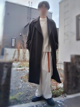 「WYM LIDNM（ウィム バイ リドム）のアイテム（その他アウター）」を使った、Siyouさん（メンズ・172cm）の冬コーディネート