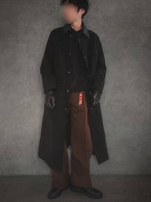 LIDNM（リドム）の「Cow Hide Collar Riding Coat（ステンカラーコート