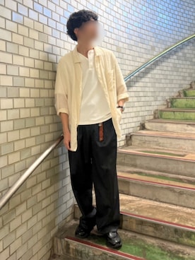 「Llife（ライフ）のアイテム」を使った、Siyouさん（メンズ・172cm）の夏コーディネート