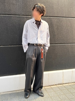 LIDNM（リドム）の「Wool Chalk Stripe Slacks（スラックス）」 - WEAR