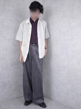 「WYM LIDNM（ウィム バイ リドム）のアイテム（ブレスレット）」を使った、Siyouさん（メンズ・172cm）の夏コーディネート