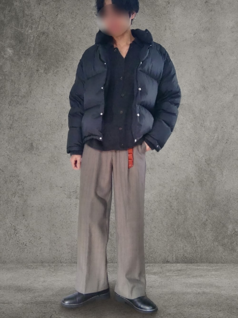 LIDNM（リドム）の「MELANGE CHECK STRAIGHT SLACKS（スラックス