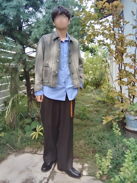 「アイテム（ベルト）」を使った、Siyouさん（メンズ・172cm）の秋コーディネート