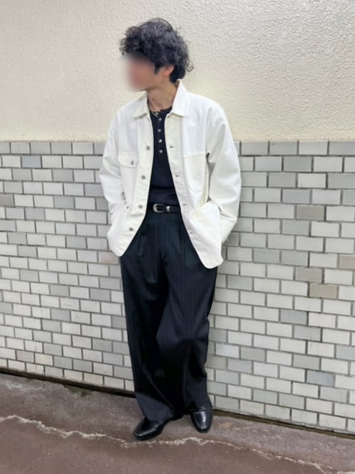 LIDNM（リドム）の「Wool Chalk Stripe Slacks（スラックス）」 - WEAR