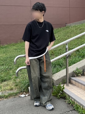 「MUSINSA STANDARD（ムシンサスタンダード）のアイテム（デニムパンツ）」を使った、Siyouさん（メンズ・172cm）の夏コーディネート