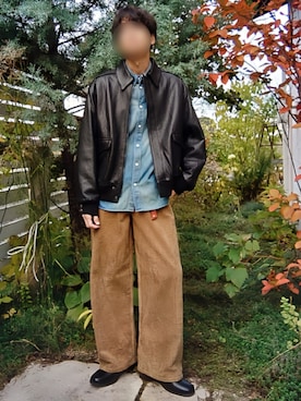 「アイテム（ブルゾン）」を使った、Siyouさん（メンズ・172cm）の秋コーディネート