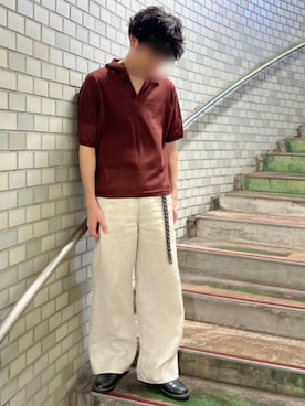 「LIDNM（リドム）のアイテム」を使った、Siyouさん（メンズ・172cm）の夏コーディネート