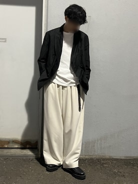 「アイテム（テーラードジャケット）」を使った、Siyouさん（メンズ・172cm）の秋コーディネート