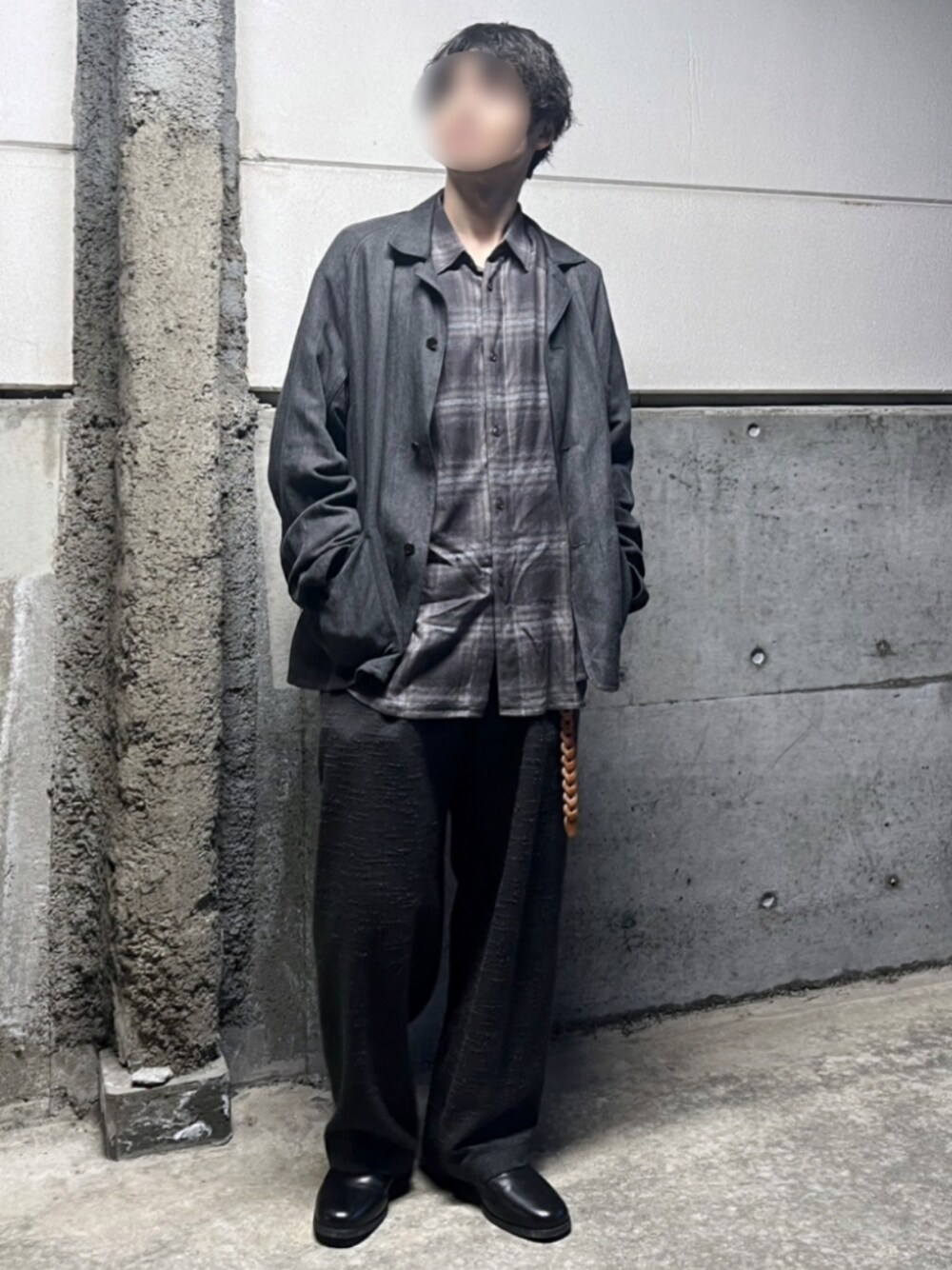 LIDNM（リドム）の「LIGHT TWEED EASY TROUSERS（その他パンツ