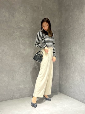 「MOUSSY（マウジー）のアイテム（ニット/セーター）」を使った、kiさん（レディース・155cm）の夏コーディネート