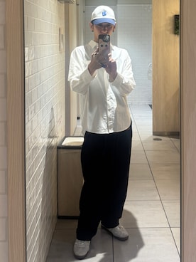 「アイテム（帽子）」を使った、シャチさん（メンズ・172cm）の秋コーディネート