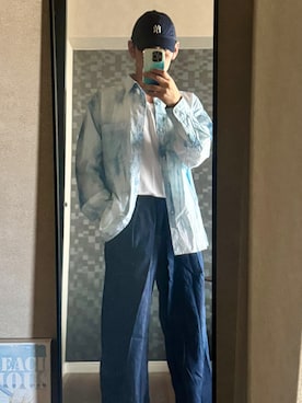 「アイテム（帽子）」を使った、シャチさん（メンズ・172cm）の秋コーディネート