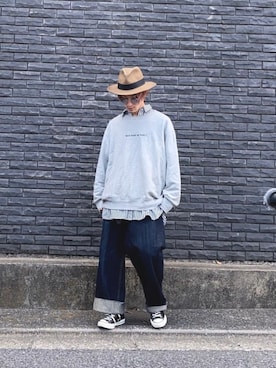 「ZARA（ザラ）のアイテム（ハット）」を使った、ryuppi23さん（メンズ・173cm）の秋コーディネート