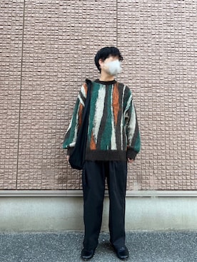 「ESSAY（エッセイ）のアイテム（パンツ）」を使った、ryotaroさん（メンズ・175cm）の秋コーディネート