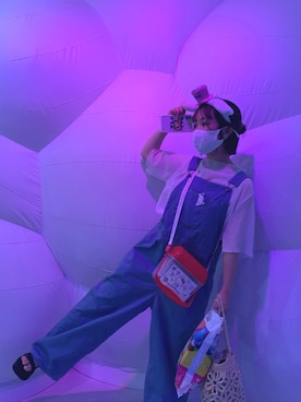 「BEAMS（ビームス）のアイテム（かごバッグ）」を使った、963ickyさん（レディース・153cm）の夏コーディネート