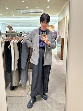 「アイテム（テーラードジャケット）」を使った、GOTOU_171cmさん（レディース・171cm）の秋コーディネート