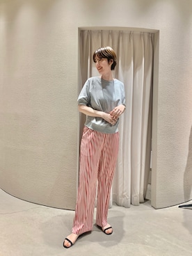 「レッドコーデ」｜「アイテム（サンダル）」を使った、GOTOU_171cmさん（レディース・171cm）の春コーディネート