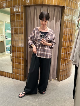 「アイテム（サロペット/オーバーオール）」を使った、GOTOU_171cmさん（レディース・171cm）の夏コーディネート