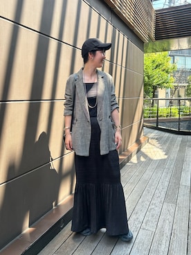 「アイテム（スカート）」を使った、GOTOU_171cmさん（レディース・171cm）の夏コーディネート