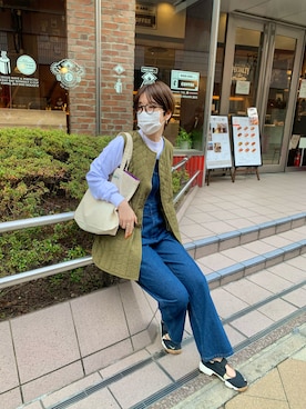 「アイテム（オールインワン・サロペット）」を使った、GOTOU_171cmさん（レディース・171cm）の冬コーディネート