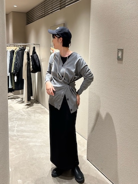 「カシュクールニット」｜GOTOU_171cmさん（レディース・171cm）の冬コーディネート