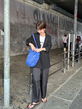 「SHENERY（シーナリー）のアイテム（テーラードジャケット）」を使った、GOTOU_171cmさん（レディース・171cm）の夏コーディネート