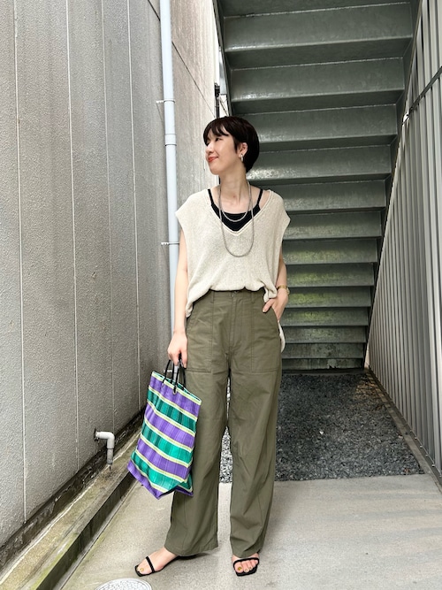 SHENERY シーナリー Vネックリネンベスト ベージュ（シーナリー  