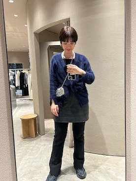 「ネイビーニット」｜GOTOU_171cmさん（レディース・171cm）の秋コーディネート
