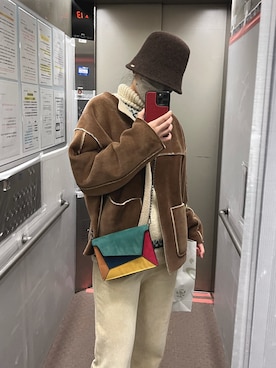 Ellie*さん（レディース・169cm）の冬コーディネート