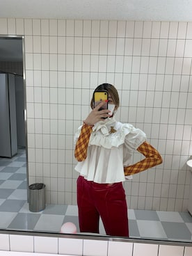 「ブラウスコーデ」｜「アイテム（その他）」を使った、sakuran1234さん（レディース・160cm）の冬コーディネート