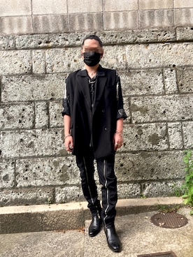 「endevice（エンデヴァイス）のアイテム（パンツ）」を使った、JUNさん（メンズ・168cm）の夏コーディネート