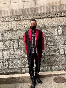 「SHAREEF（シャリーフ）のアイテム（ジャケット/アウター）」を使った、JUNさん（メンズ・168cm）の秋コーディネート