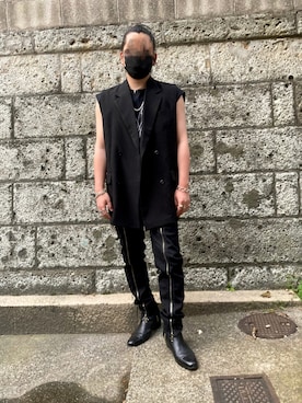 「endevice（エンデヴァイス）のアイテム（パンツ）」を使った、JUNさん（メンズ・168cm）の夏コーディネート