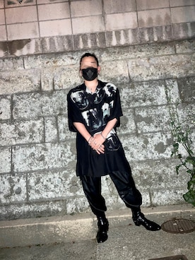 「Saint Laurent（サンローラン）のアイテム（シューズ）」を使った、JUNさん（メンズ・168cm）の春コーディネート