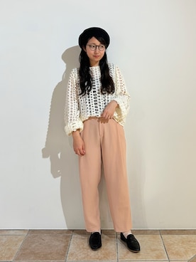 「アイテム（ハンチング/ベレー帽）」を使った、orhitoさん（レディース・157cm）の夏コーディネート