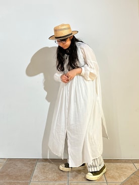 「ストローハット」｜orhitoさん（レディース・157cm）の夏コーディネート