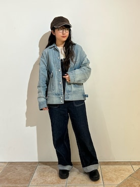 「アイテム（オールインワン・サロペット）」を使った、orhitoさん（レディース・157cm）の冬コーディネート