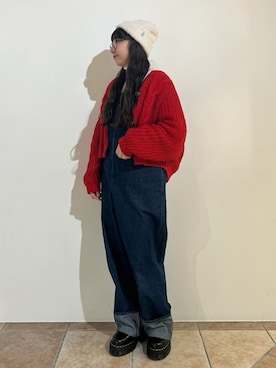 「アイテム（オールインワン・サロペット）」を使った、orhitoさん（レディース・157cm）の冬コーディネート