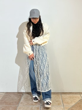 「アイテム（デニムジャケット）」を使った、orhitoさん（レディース・157cm）の秋コーディネート