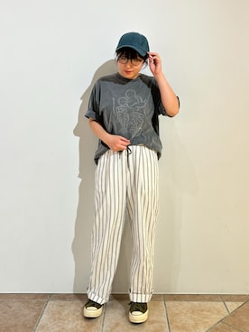 「アイテム（帽子）」を使った、orhitoさん（レディース・157cm）の夏コーディネート