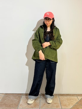 「アイテム（オールインワン・サロペット）」を使った、orhitoさん（レディース・157cm）の秋コーディネート
