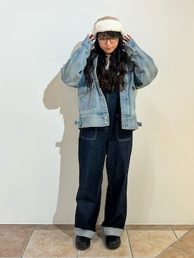 「アイテム（サロペット/オーバーオール）」を使った、orhitoさん（レディース・157cm）の秋コーディネート