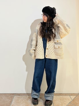 「アイテム（サロペット/オーバーオール）」を使った、orhitoさん（レディース・157cm）の秋コーディネート