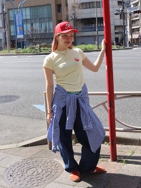 「KEBOZ（ケボズ）のアイテム」を使った、mayaさん（レディース・169cm）の春コーディネート