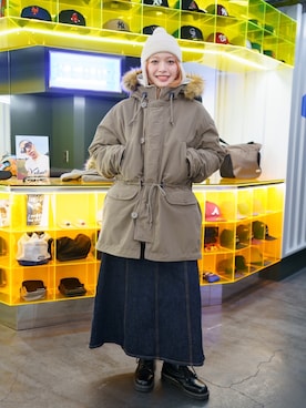 「N3B」｜mayaさん（レディース・169cm）の冬コーディネート