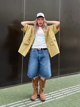 「KEBOZ（ケボズ）のアイテム」を使った、mayaさん（レディース・169cm）の春コーディネート