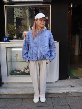 「KEBOZ（ケボズ）のアイテム」を使った、mayaさん（レディース・169cm）の春コーディネート